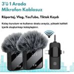 SHC4200 Yüksek Kalite Profesyonel 3 In 1 Kablosuz Taşınabilir Yaka Mikrofonu Tüylü - Seçenek