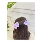 SHClothing accessories Kız Çocuk Çiçekli Klips Toka -Lila