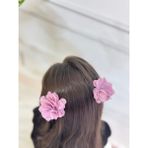 Shclothing Accessory Çiçekli Klips Toka - Eflatun