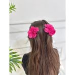 Shclothing Accessory Çiçekli Klips Toka - Fuşya