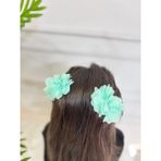 Shclothing Accessory Çiçekli Klips Toka - Mint
