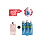 She Is Cool Kadın Edt Parfüm 50 ml & Deodorant 3*150 ml Avantajlı Set, Roll On HEDİYELİ