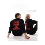 She is Divine Baskılı Unisex Sweatshirt