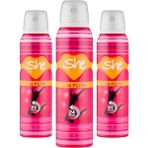 She Is Fun 3x150 ml Kadın Sprey Deodorant