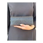 she poly Siyah Taşlı Abiye Çanta Clutch Portföy Askılı Omuz ve El çantası 2024