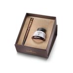 Sheaffer 100 Dolma Kalem, Coffee Edition Mat Kahverengi, Regal Brown PVD Süslemeli ve Kahve Kokulu Şişelenmiş Mürekkep