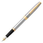 Sheaffer 9473-0 Sagaris Krom Gövde Ve Kapak,Altın Renkli Klips Dolma Kalem