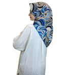 Shecarf Emproyal Desenli Pamuk Soft Eşarp 01093 İNDİGO