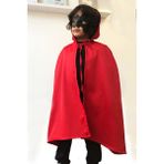 Shecco Babba Cadılar Bayramı Çocuk Kapişonlu Kırmızı Pelerin ve Maske Takım - 4 Yaş