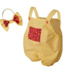 Shecco Babba Cep Detaylı Kız Bebek Tulum Bandana Takım Sarı - 2 Yaş