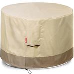 SheeChung Yuvarlak Gazlı Ateş Çukuru/Masa Örtüsü - PVC Kaplama Malzemeli Ağır Hizmet Tipi 600D Polyester,%100 Hava Koşullarına Dayanıklı ve Su Geçirmez, 30", 32", 33", 34", 35" ve 36" Ateş