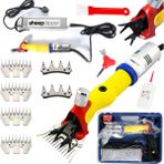 Sheep Clipper Alman Sheep Clipper Rus Tipi Adaptörlü Koyun Kırkma Makinası 4 Tarak 2 Beyuan Bıçak Hediyeli - Sarı