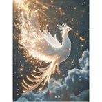 SHEGZHUC 40 x 50 cm Elmas Boyama Anka Kuşu Beyaz Elmas Boyama Anka Kuşu Elmas Boyama Kuş Elmas Boyama Hayvanlar Mozaik Elmas Boyama Sanat Nakış Kanaviçe Resimler Hediye Duvar Dekorasyonu