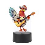 SHEGZHUC Diamond Painting gece lambası, dokunmatik musluk ve gitar LED masa lambası, gece lambası, priz, USB LED lamba, hayvanlar, mozaik, elmas boyama, sanat, hediye, süsler, masa, oda dekorasyonu