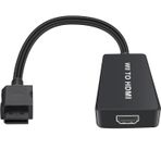 Sheiaier Wii Hdmi Adaptörü, HDMI Kablosu ile Wii Hdmi Dönüştürücü 3.5mm Ses ve HDMI Video Çıkışı 720/1080P Nintendo için Tüm Wii Ekran Modlarını Destekler (Siyah)