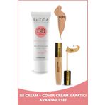 Sheida Bb Krem Light Ve Cover Cream Kapatıcı 53 Ikili Set (AÇIK RENK)