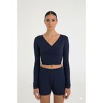 SHEISMONO Ultra Soft Bağlama Detaylı Bluz Lacivert