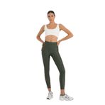 SHEISMONO Yüksek Bel Toparlayıcı Spor Tayt Haki (Haki/XXL)