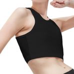 SHEKINI Göğüs bağlayıcı korse üst giyim, kadınlar için, bağlayıcı trans korse iç çamaşırı, büstiyer sütyen, kadın korse üst giyim, Siyah, 3XL