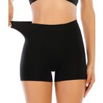 SHEKINI Kısa pantolon, kadın şortu, tayt, korse pantolon, etek altı, kısa pantolon, sürtünmeye karşı şort, bisikletçi pantolonu, elbise altı, rahat, yüksek bel boxer şort, kısa tayt, Siyah, XXL