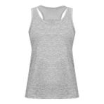 SHEKINI Spor tişörtü, kadın, kolsuz, spor üst giyim, kadın, yuvarlak yaka, aktif giyim, tişört, hafif, nefes alır, sırt fileli, fitness, koşu tişörtü, yoga, spor, üst giyim, Gri, XXL