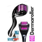Sheland Dermaroller 0,50 mm 540 Titanyum İğneli Kolajen Serum Hediyeli Cilt Yenileyici Set