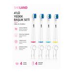 Sheland Oral Care Oral B Uyumlu 4’lü Yedek Başlık Seti Koruma Kapaklı