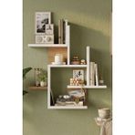 Shelf 21 Duvar Rafı Sepet-Beyaz WL21-SW - Kahverengi - 66