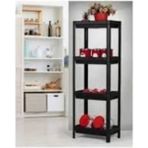 Shelf Unit Raf Ünitesi Siyah Renk 4 Katlı ROYALEKS-81414 - 0 - 19 lt - Renkli