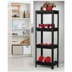 Shelf Unit Raf Ünitesi Siyah Renk 4 Katlı ROYALEKS-81414 Nemere