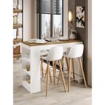 Shelfy Bar Raflı Yemek Masası Safir Meşe Safir Meşe