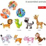 Shem Çantalı Pilli Matkap 3D Puzzle Mozaik Hayvanlar Puzzle Eğitici Yapı Oyuncakları