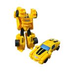 Shem SUPER Warrior Mini Plastik Gövdeli Dönüşebilen Robot Araba 7.5 CM SARI