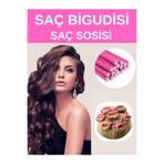 SheMask Bigudi Saç Sosisi Saç Bigudisi Isısız Saç Şekillendirme Seti Isısız Dalga ve Bukle Yapma Bigudi Seti