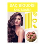 SheMask Saç Sosisi Bigudi Saç Şekillendirme Seti Isısız Bukle Saçlar İçin Bigudi Seti Sosis Bigudi Seti