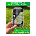 SheMask Takma Tırnak Şeffaf Tips Nail Art Akrilik Tırnak Uygulama Protez Manikür Set Badem Model Tips Şeffaf