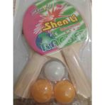 Shen Li Masa Tenis Raket - 13× 13 - Kırmızı - Siyah