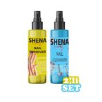 Shena Kalıcı Oje Protez Tırnak Cleanser 250 ml Remover 250 ml 2li Set - Yapışkanlık Temizleme & Çıkarıcı
