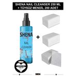Shena Kalıcı Oje, Protez Tırnak Jel, Kat, Yapışkan Tabaka Temizleyici Cleanser - Tüysüz Mendil Seti