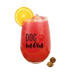 SHENDONG "Dog Mom" yazılı şarap kadehi, köpekler, anne, köpek severler, doğum günü, anneler günü, köpek, anne, kız, oğul için hediye, hediye kutulu, kalın, 425 ml