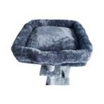 SHENGOCASE Kedi Ağacı Kulesi Aksesuarları Yedek Parçalar Elastik Bantlı Kedi Levrek için Üst Yastık Yatak (35 cm x 35 cm, Gri)