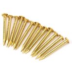 shenruifa 100 Adet Yuvarlak Başlı Çivi Pirinç Mobilya Menteşesi Donanım Aksesuarları 10 mm/15 mm/18 mm/22 mm (18 mm Uzunluk)