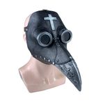Shenruifa Cadılar Bayramı Punk Beak Cosplay Maskesi, Partiler ve Tiyatro Kostümleri için Ayarlanabilir Saç Bandı Başlık Maskeleri (Gümüş)