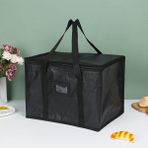 Shenzhen Xin Xin Insüllendirilmiş Araba Taşınabilir Öğle Yemeği Cooler Folding Insulated Picnic Ice Bag Zipper Picnic Camping Tin Foil Food Bag (Yurt Dışından) - Siyah - 50 lt