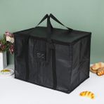 Shenzhen Xin Xin Insüllendirilmiş Araba Taşınabilir Öğle Yemeği Cooler Folding Insulated Picnic Ice Bag Zipper Picnic Camping Tin Foil Food Bag (Yurt Dışından) - Siyah - 57 lt