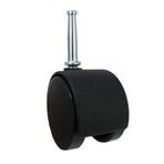 Shepherd Hardware 9406 Ofis Sandalyesi Tekerleği, Frenli Çift Tekerlek, 5 cm, 8 mm Şaft Çapı, 34 kg Taşıma Kapasitesi, 2'li Paket, Siyah