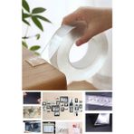 Sherbett Shopping 3 Metre Çift Taraflı Nano Teknolojili Süper Güçlü Bant Extra Güçlü Duvar Çerçeve Taşıyıcı