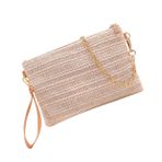 SHERCHPRY 1 adet Çanta Taşınabilir Alışveriş Tote Çanta Hasır, Bej, 22X15X2CM