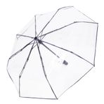 SHERCHPRY 1 Adet Tam otomatik üç kat şeffaf şemsiye düğün Şemsiye açık katlama UV şemsiye temizlemek semsiye umbrella tripod katlanır şemsiye tam otomatik şemsiye Orta malzemesi: çelik