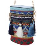 SHERCHPRY 1 Bilgisayar Etnik Tarz Askılı Çanta Bohem Çapraz Askılı Çanta Kova Silindir Çanta Retro Kova Çanta Bohem Çapraz Vücut Cüzdan Kadın Alaşım Özlemek Sırt Çantası Askısı Nostaljik